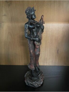 African Style Musician Figurine Vintage Home Decor